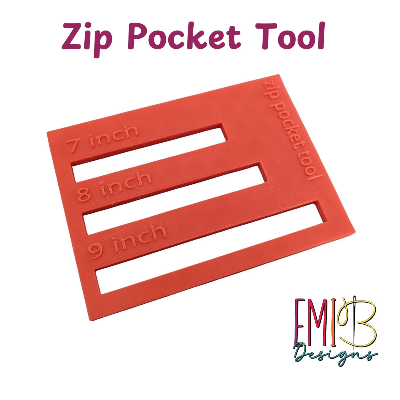 Zip Pocket Tool Make your own Zip Pockets How to sew a zip pocket Zip tool Zip