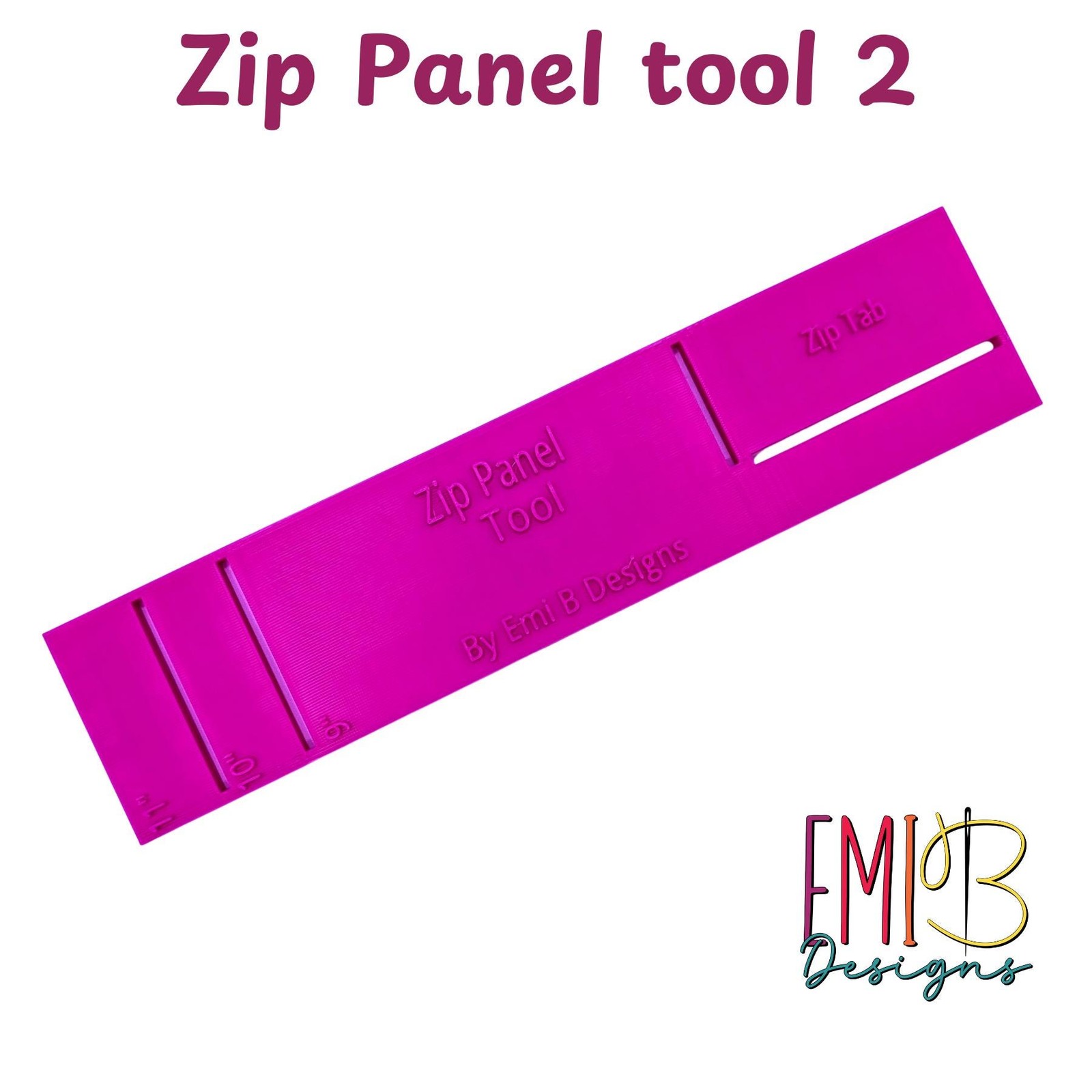 Zip Panel Tool size 2 Bag Making Tool Bag Making Ruler Make zip closures in