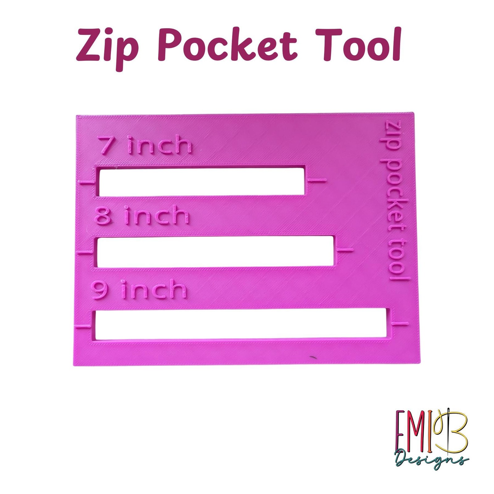 Zip Pocket Tool 2 Make your own Zip Pockets How to sew a zip pocket Zip tool