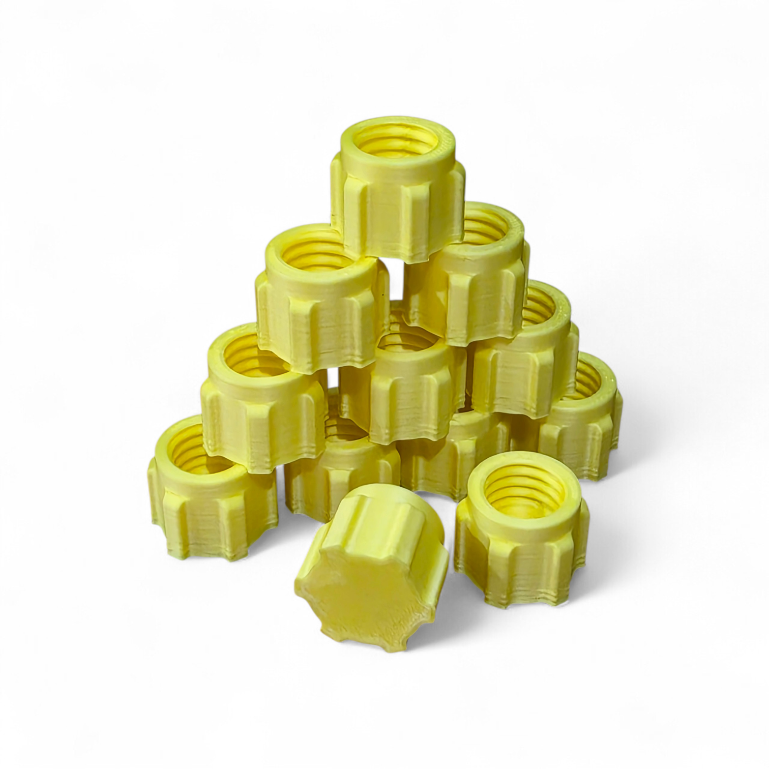 Silicone Sealant Nozzle Caps Yellow Screw Tops Mastic Tube 12