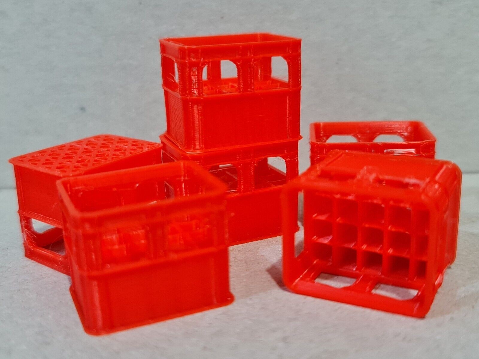 New Red 1:14 Scale 6 Pk Empty Beer Crates RC Tamiya Truck Lorry Diorama Haulier