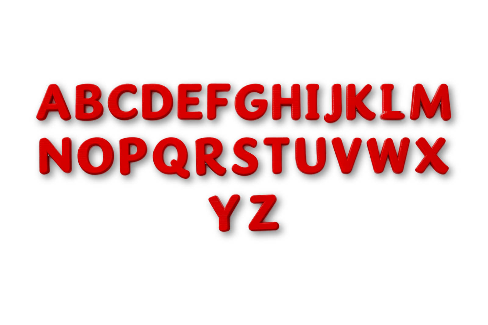 3D Printed Alphabet Set A-Z Uppercase Sassoon Primary Font School Classroom
