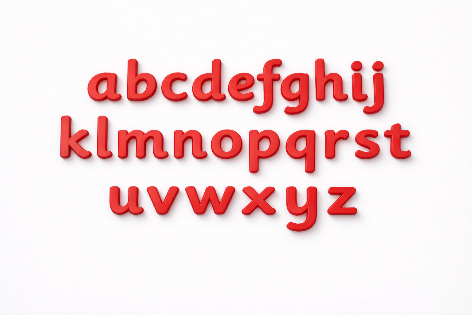 3D Printed Alphabet Set A-Z Lowercase Sassoon Primary Font School Classroom