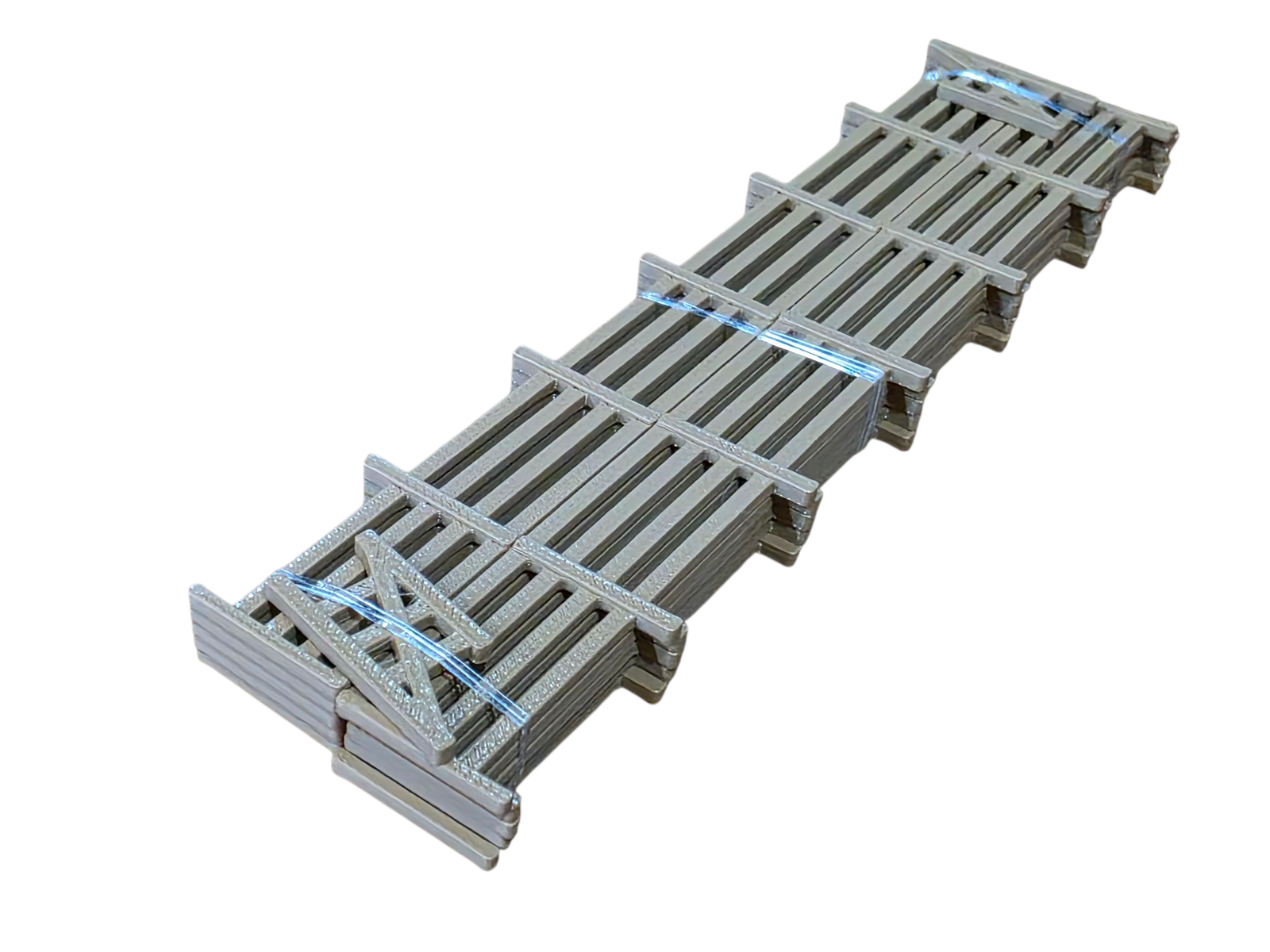 OO Gauge Fencing Railings Light Brown 10 Pack 1:76 Model Railway