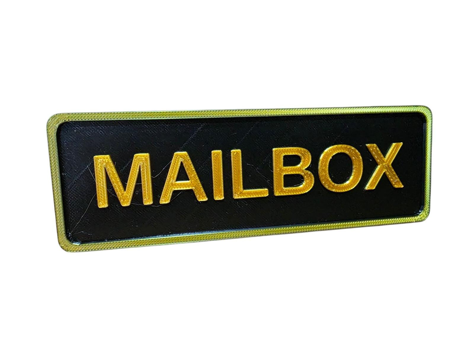 Mailbox sign plaque petg waterproof uv & heat resistant self adhesive postbox