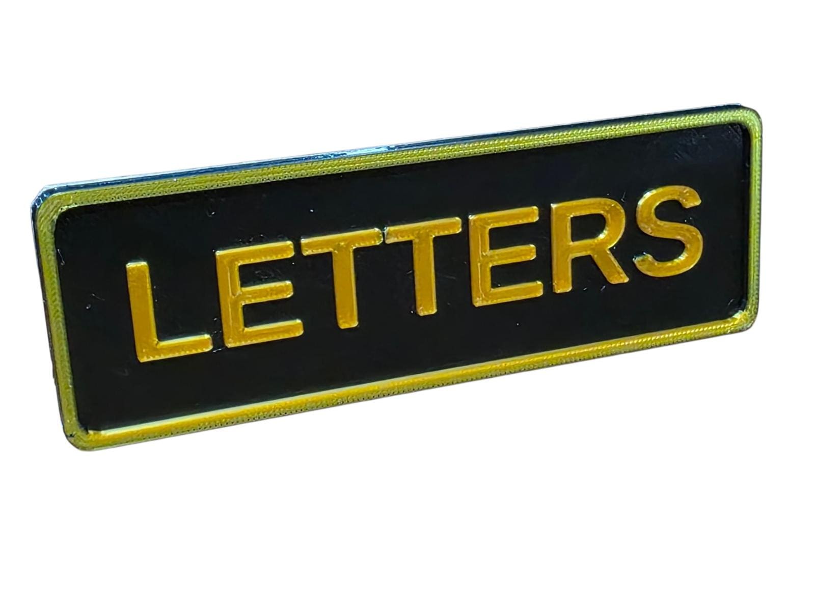 Letters sign plaque petg waterproof uv & heat resistant self adhesive postbox
