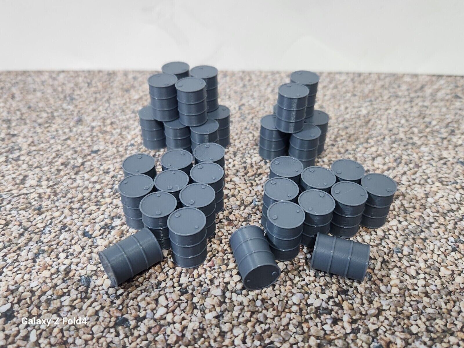 36 x Grey Oil Drums Barrels 28mm 32mm Scale War Games Gaming Terrain Cyberpunk