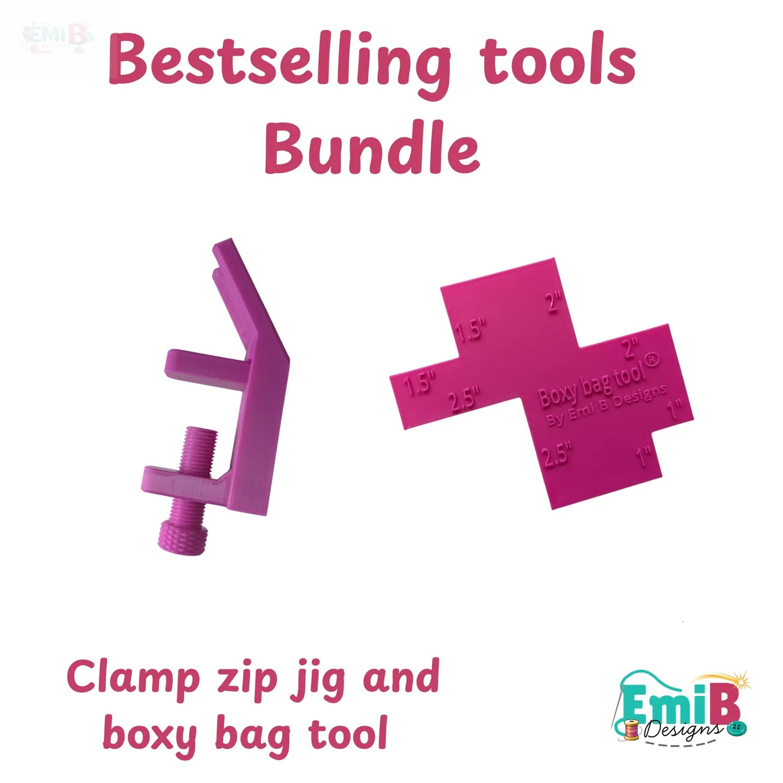 Bestselling tools Bundle. Clamp Zip Jig and Boxy Bag Tool
