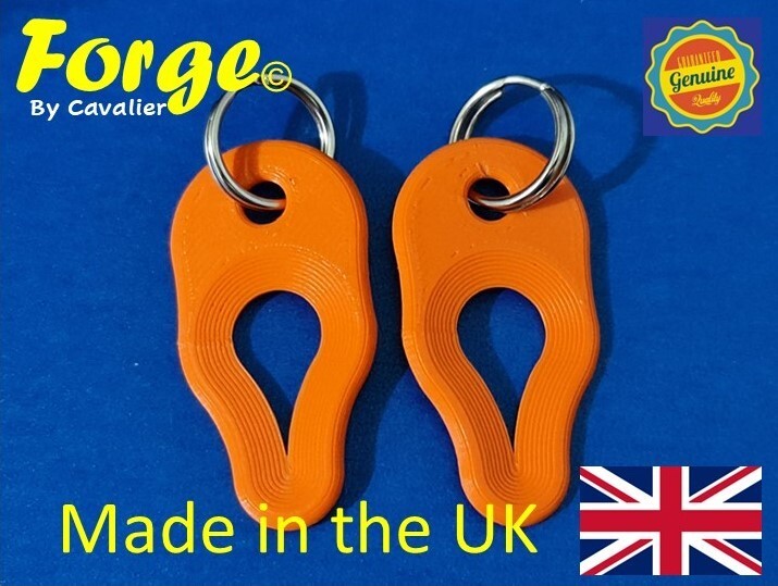 2 x Key Ring Tick Removal Tools Orange PLA Plastic Biodegradable, dog cat horse