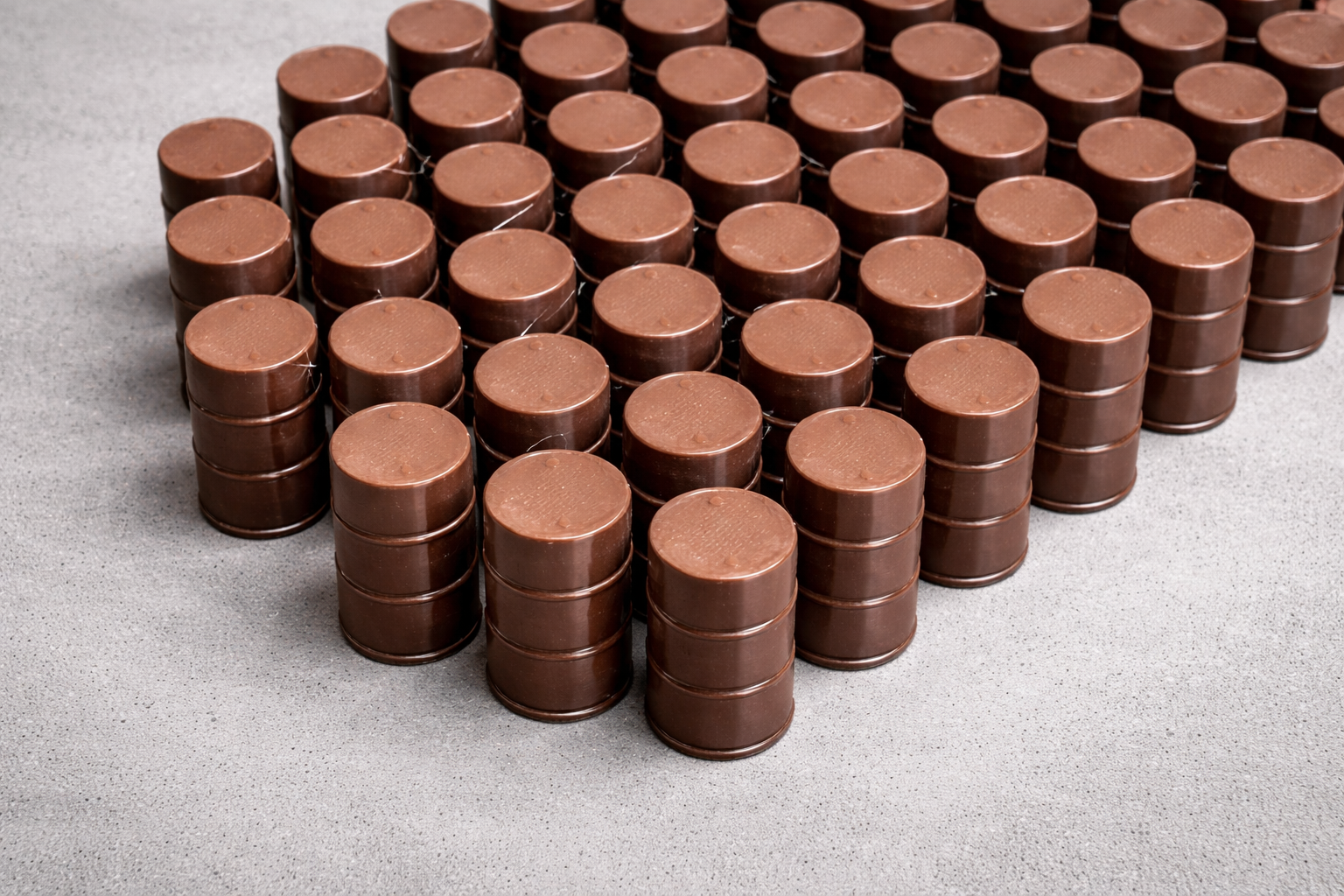 Oil Drum Barrels OO Gauge New Brown 1:76 Scale Models Train Railway 100 Pack