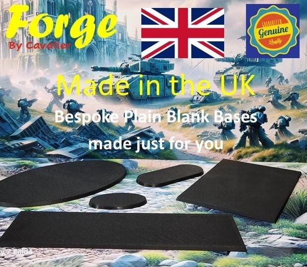 Wargaming bases 60 x 40mm rectangle pla plastic for war gaming tabletop games