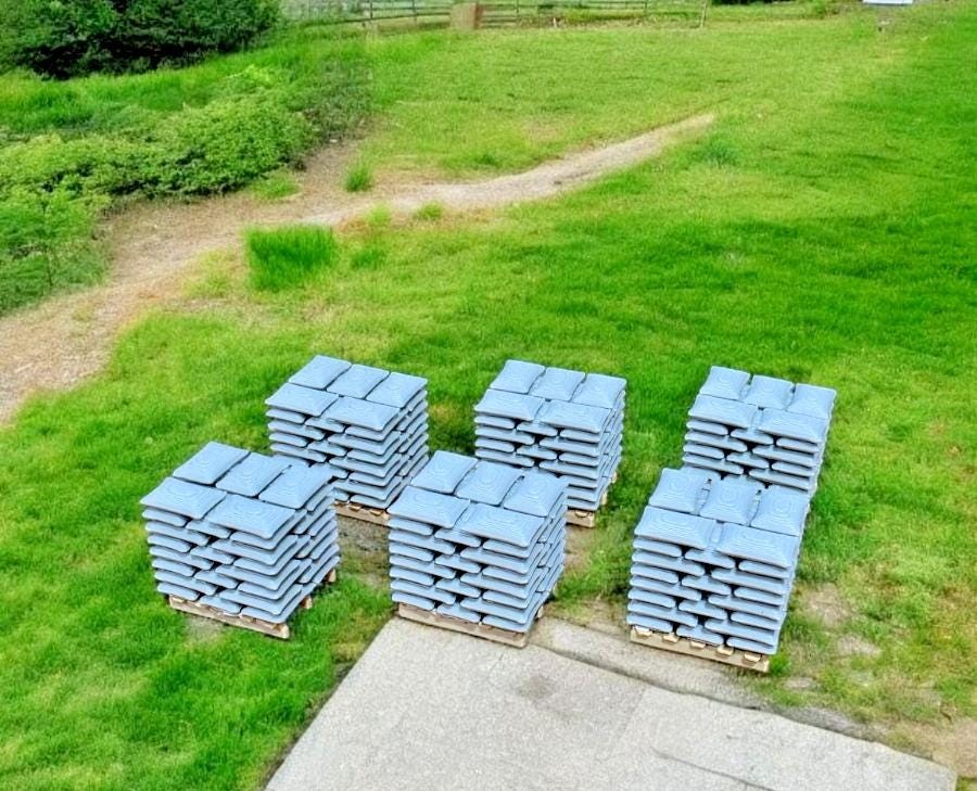 Pallets of Sacks O Gauge 1:43 Scale Models Train Railway (6 Pack)