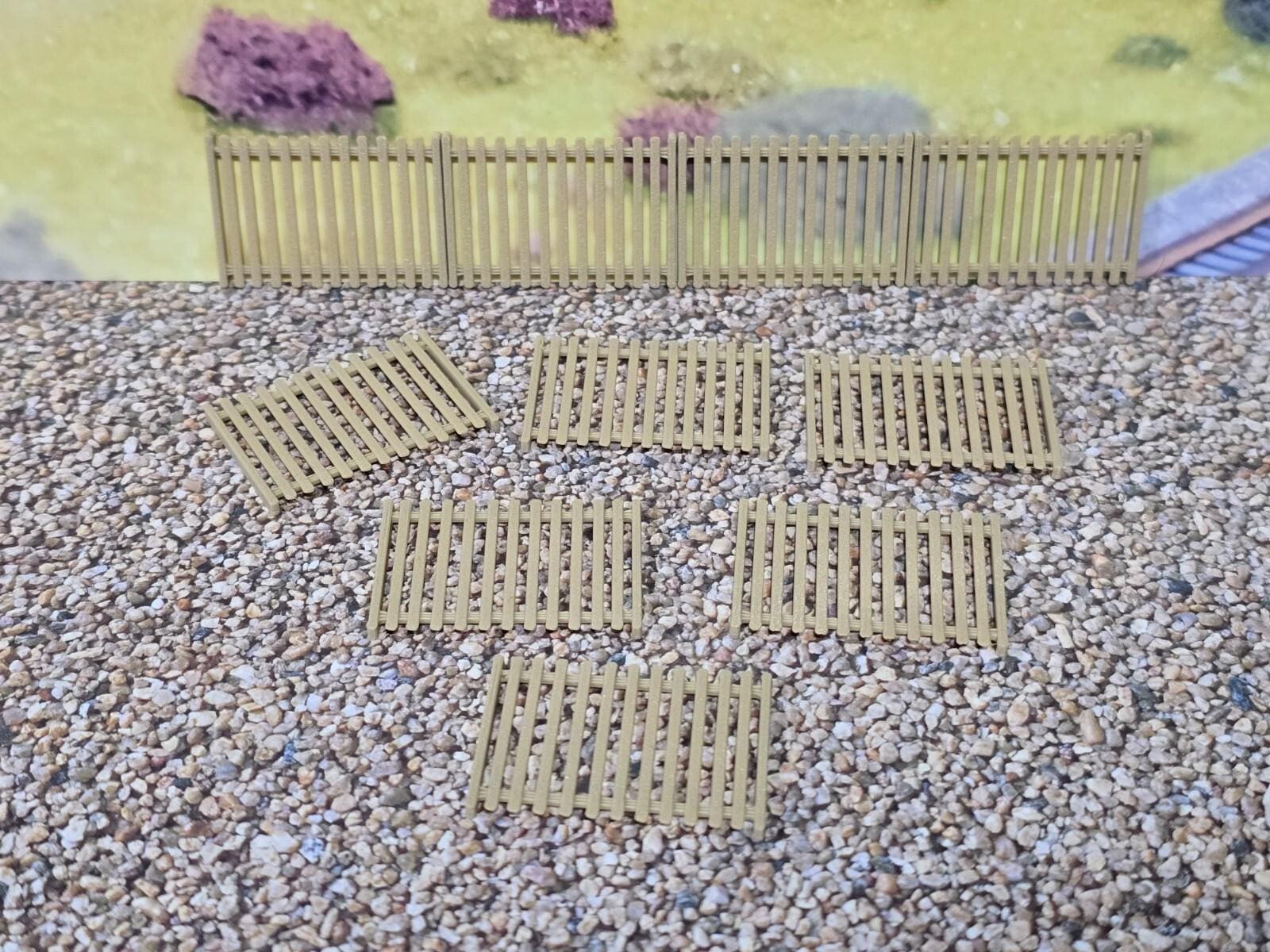 Garden Fencing 6ft N Gauge New 10 Pack Wood 1:148 Scale Models Train Railway