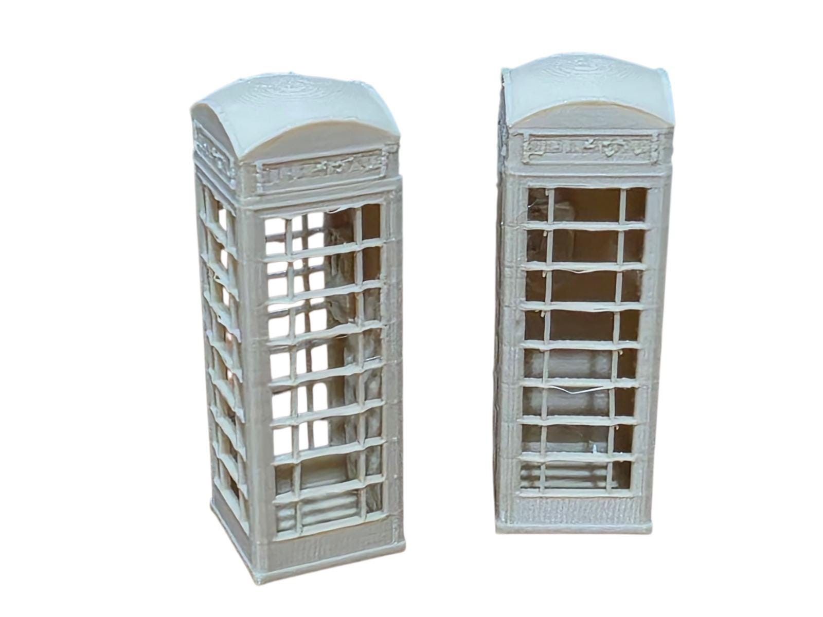 Telephone box hull telecom x 2 1:76 oo gauge model train railway diorama