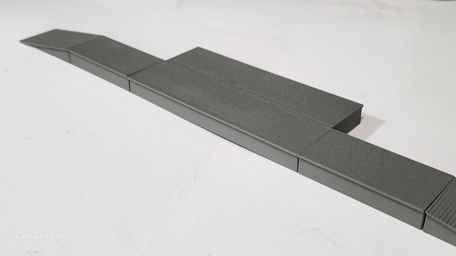 Railway Train Station Passenger Platform 6 Pc Kit Z Gauge 1:220 Scale Railroad
