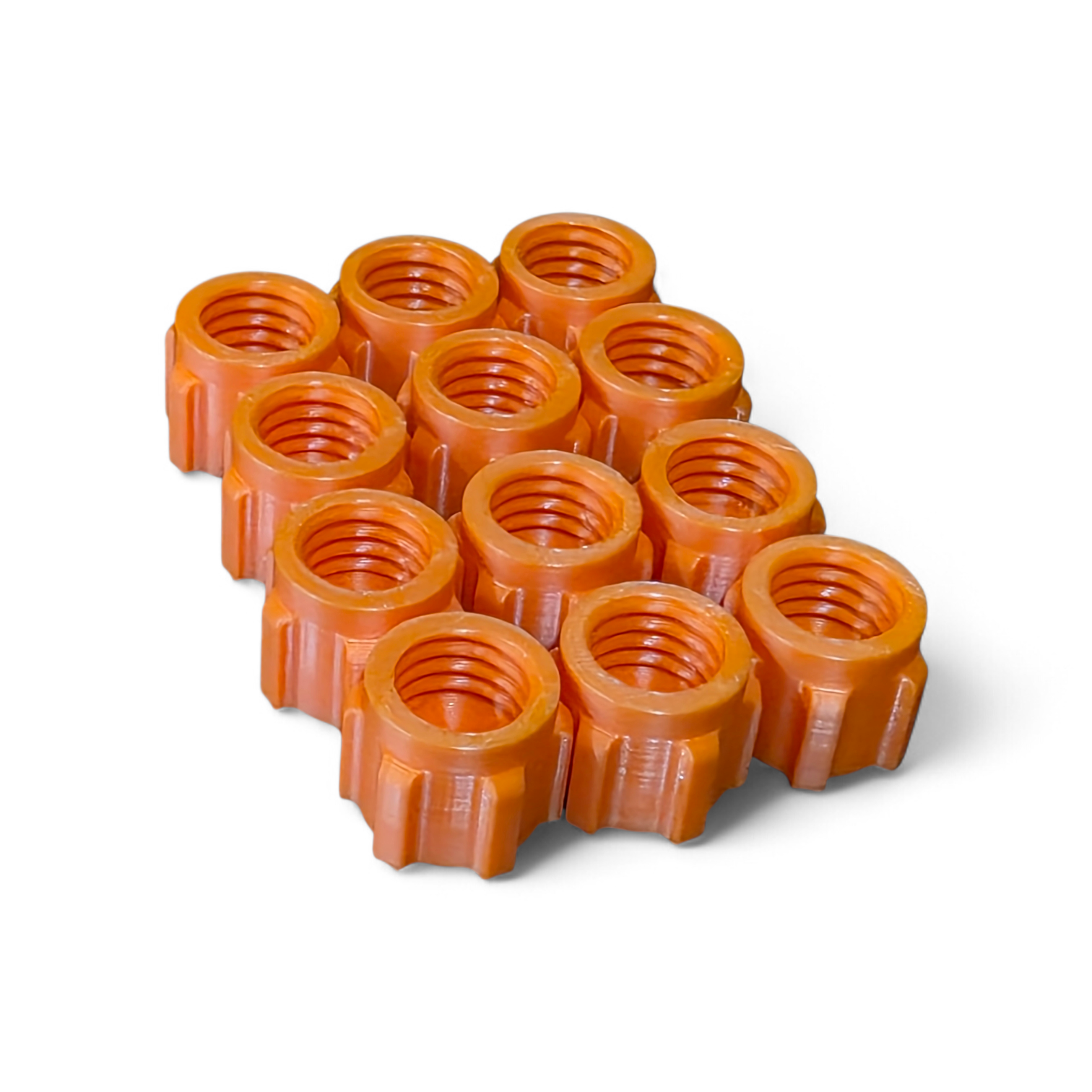 Silicone sealer sealant mastic tube nozzle orange screw cap tops pack of 12
