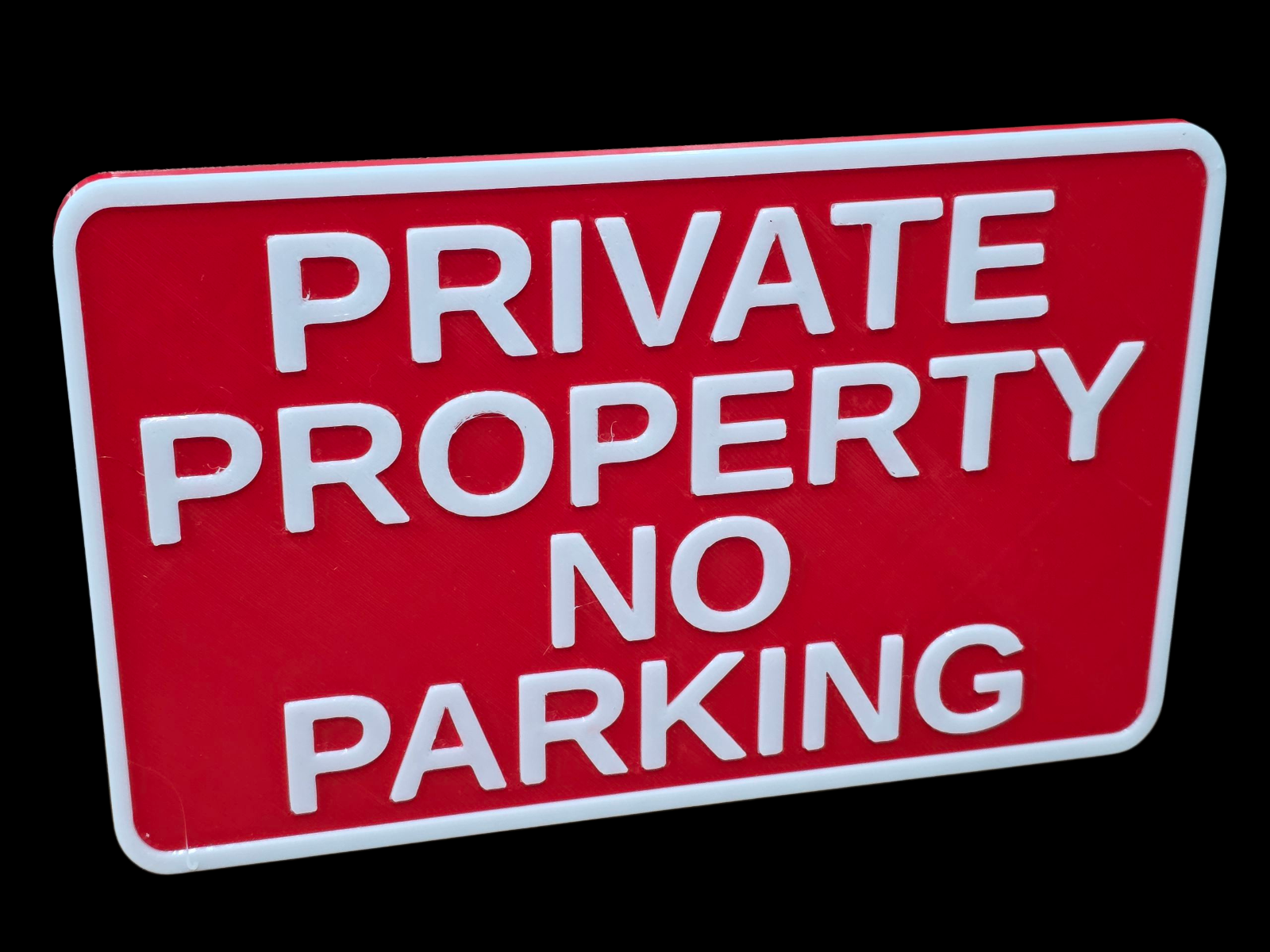 Private Property 3D Sign Outdoor PETG Adhesive Waterproof Plaque 175x110mm