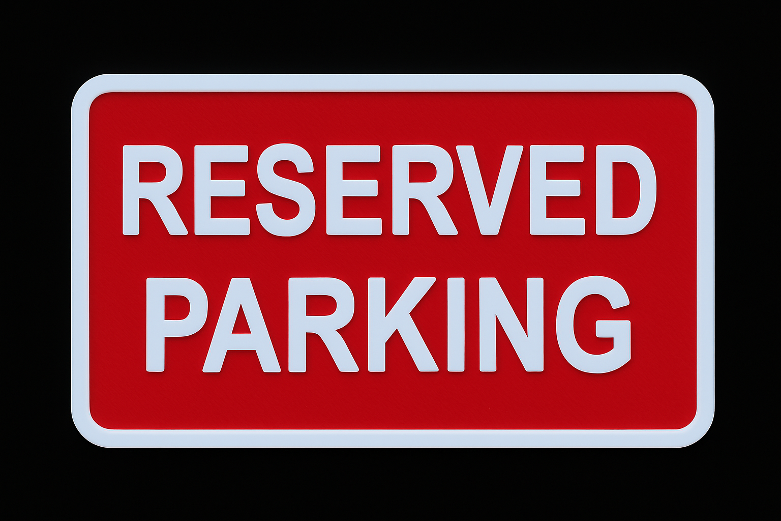Reserved Parking 3D Sign Outdoor PETG Adhesive Waterproof Plaque 175x110mm