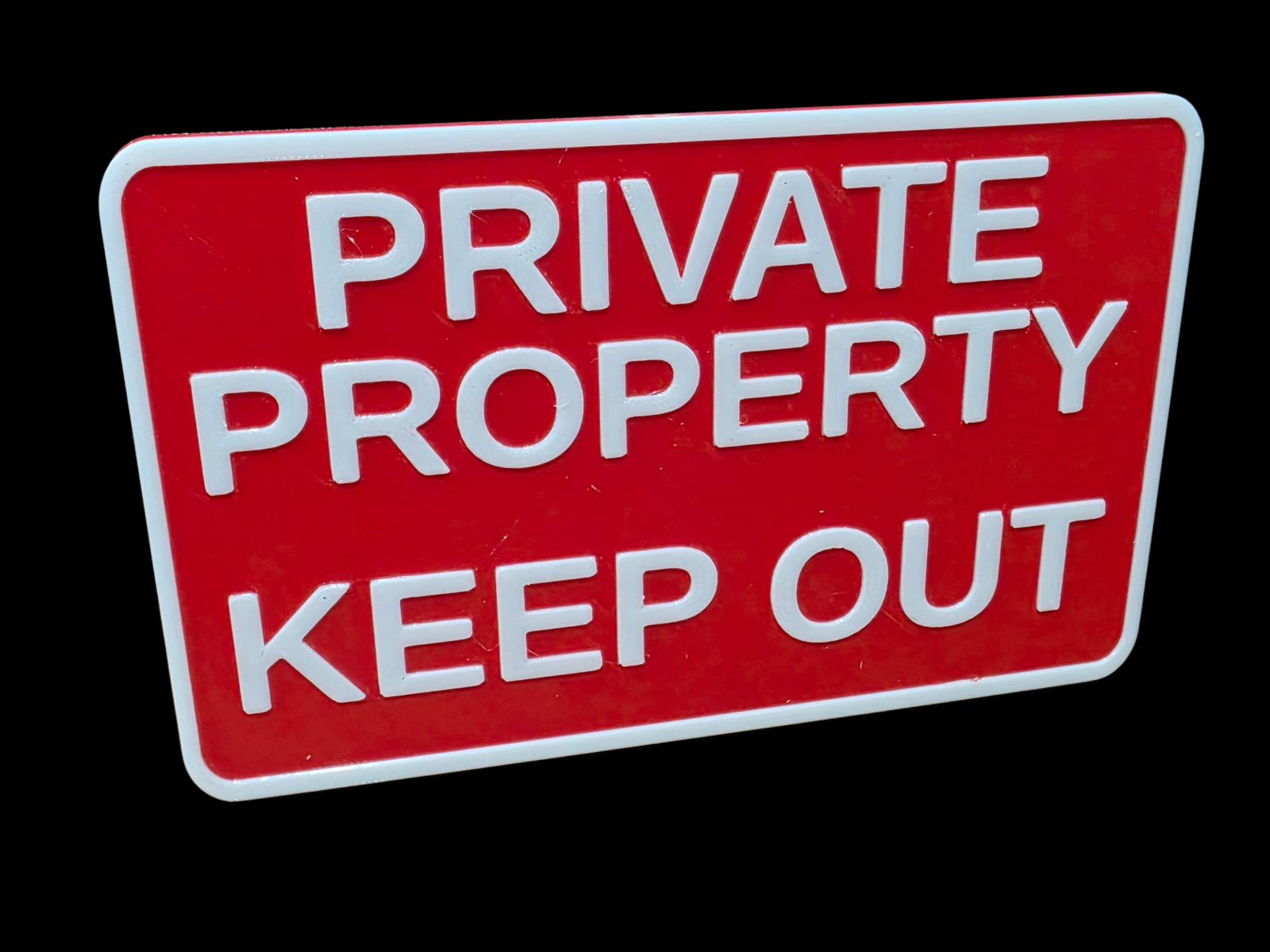 Private Property 3D Sign Outdoor PETG Adhesive Waterproof Plaque 175x110mm