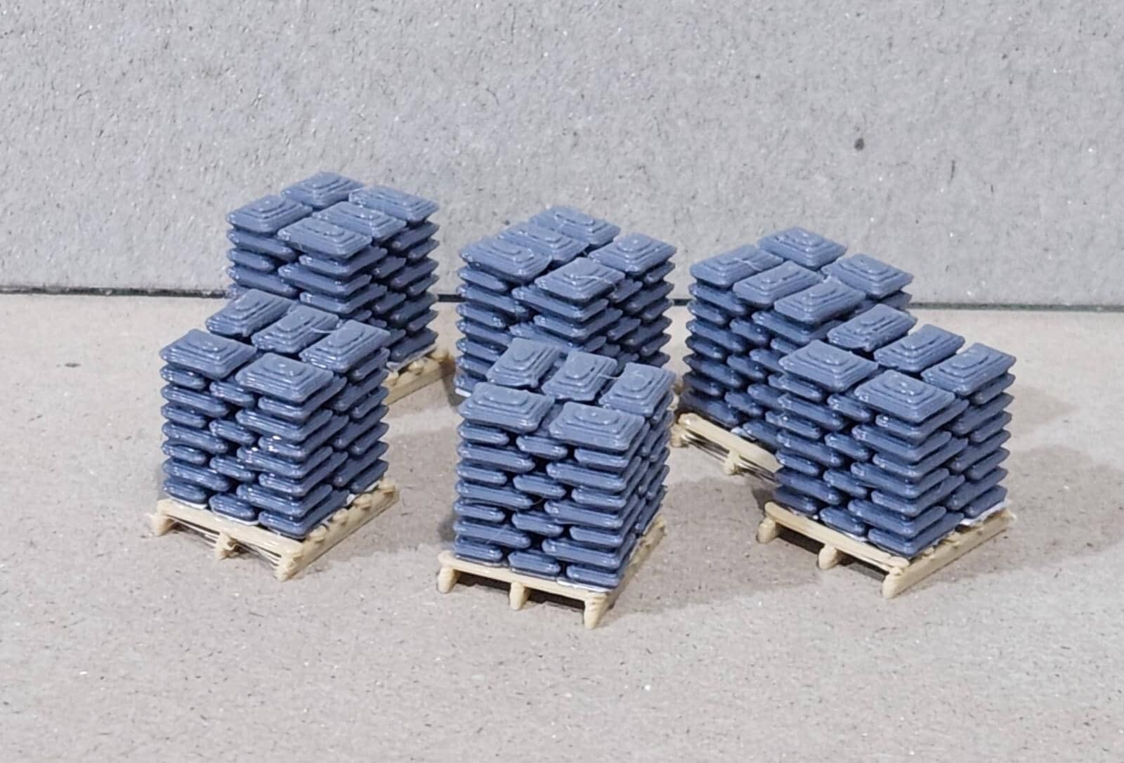 Pallets of Sacks N Gauge 1:148 Scale Models Train Railway (6 Pack)