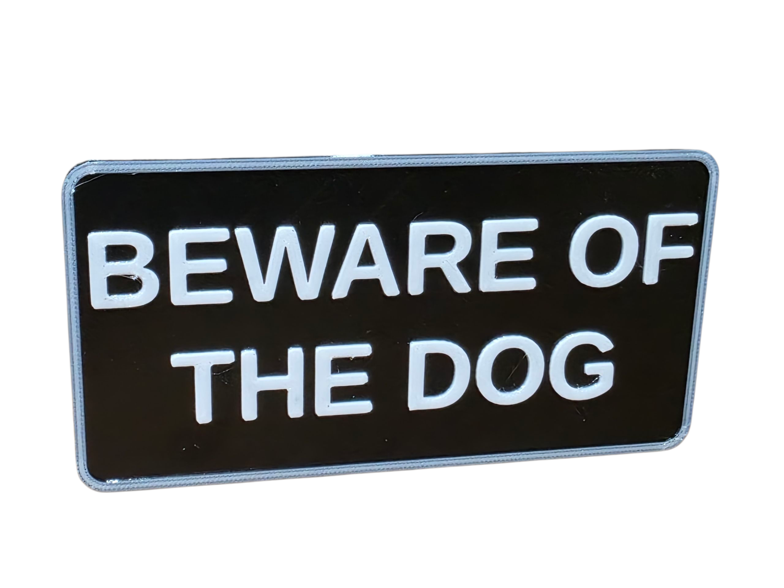 Beware of the Dog 3D Sign Outdoor PETG Adhesive Waterproof Plaque 150x75mm