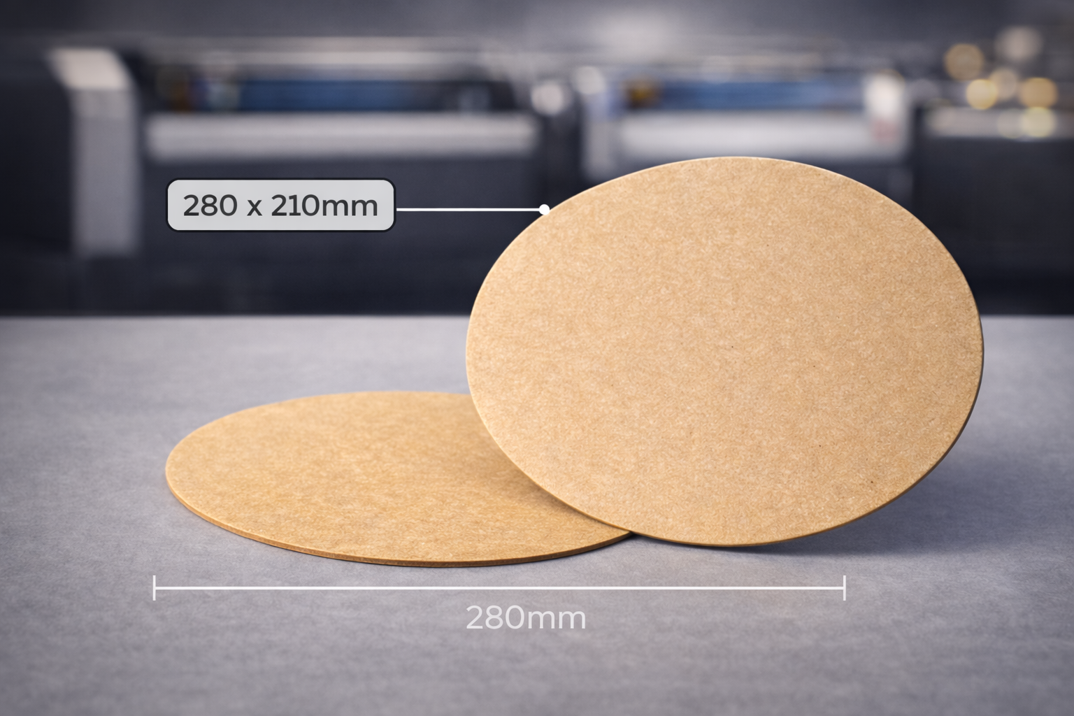 210 x 280mm Oval MDF Base 3mm THICK Premium Medite MDF Precision Laser Cut