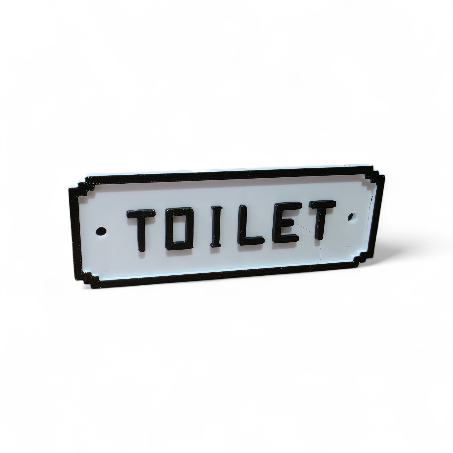 Victorian Cast Iron Style TOILET Door Sign 🚽 3D Printed PETG UV & Waterproof
