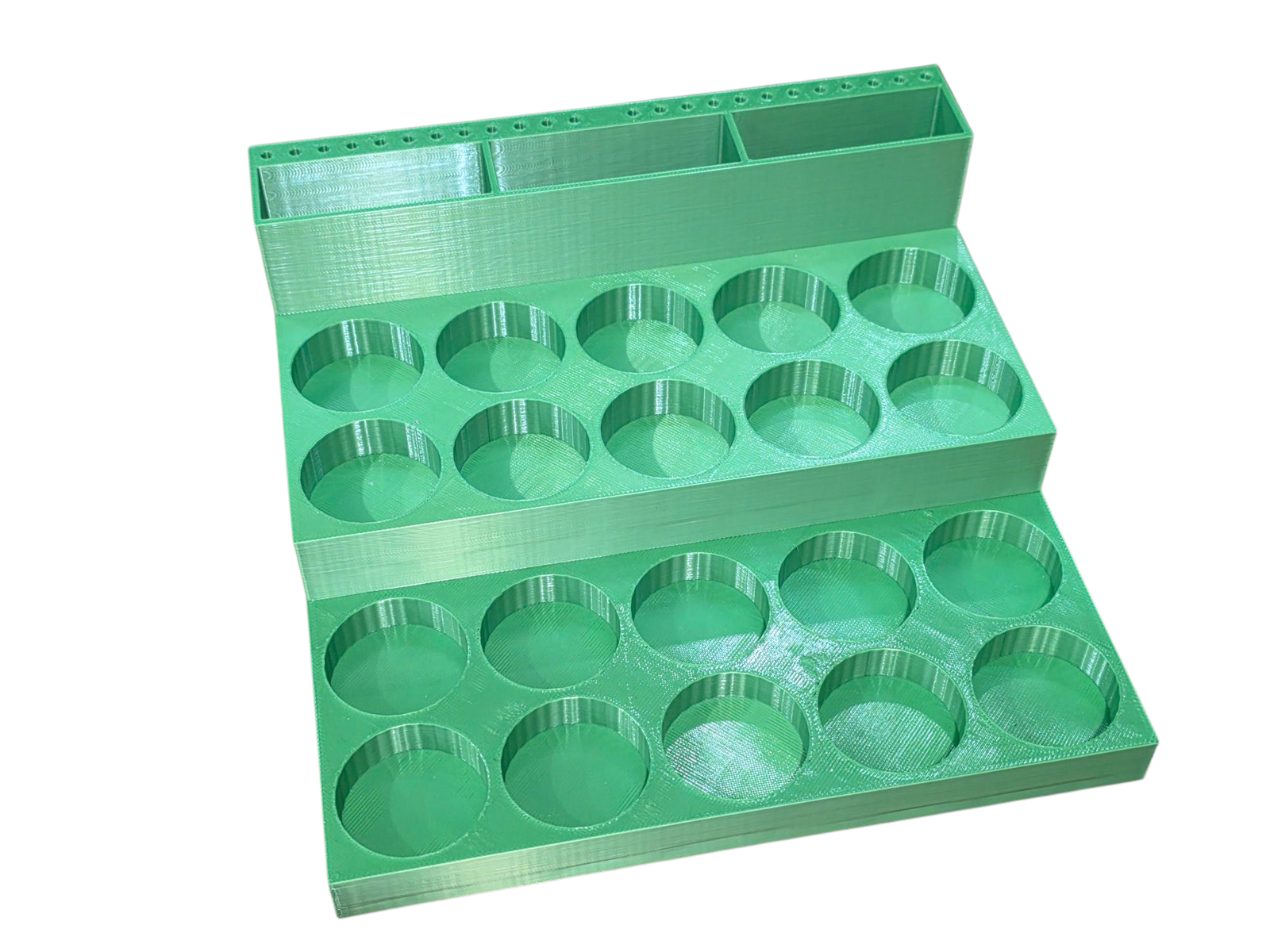 3D Printed Hobby Paint & Brush Holder Organizer - 20 Slots, Multiple Colours