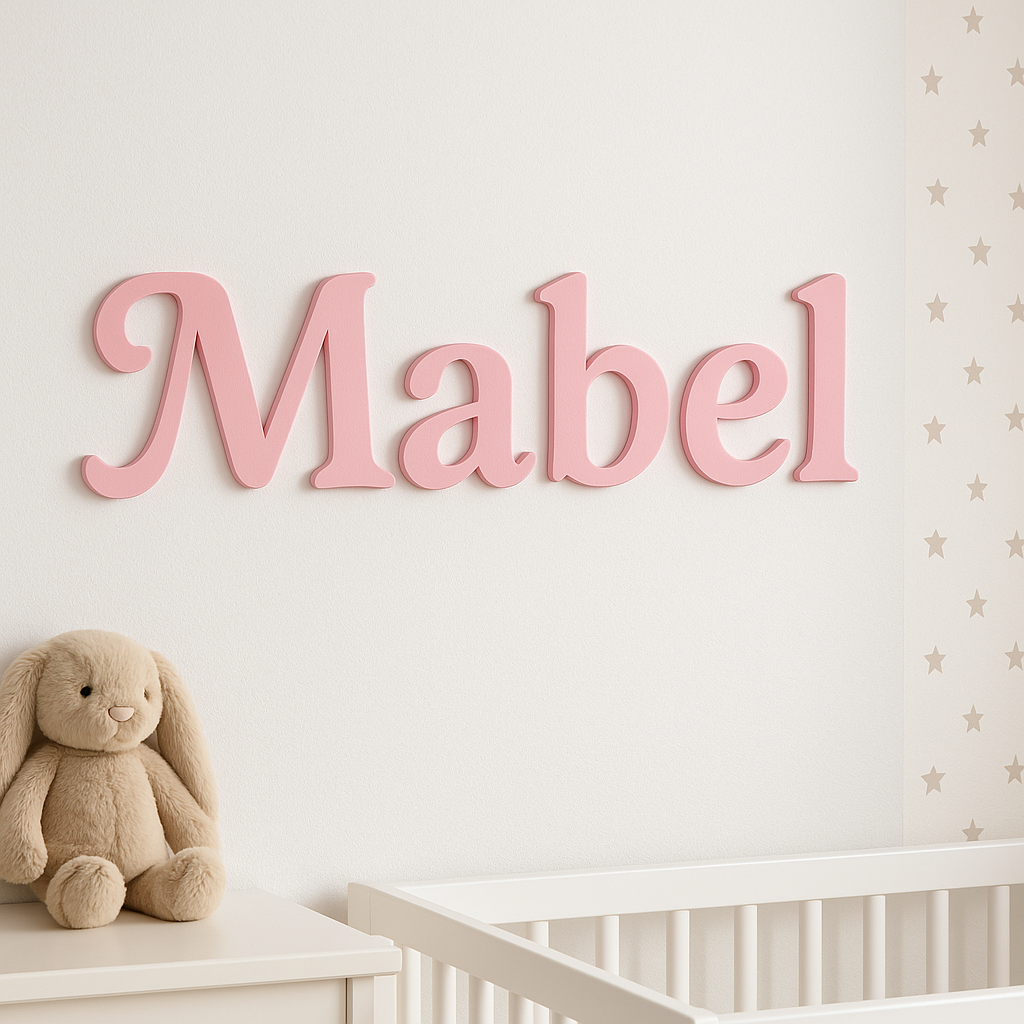 Nursery Wall Letters Custom 3D Printed– Any Font & Size 1/4-10” – Kids Room Name