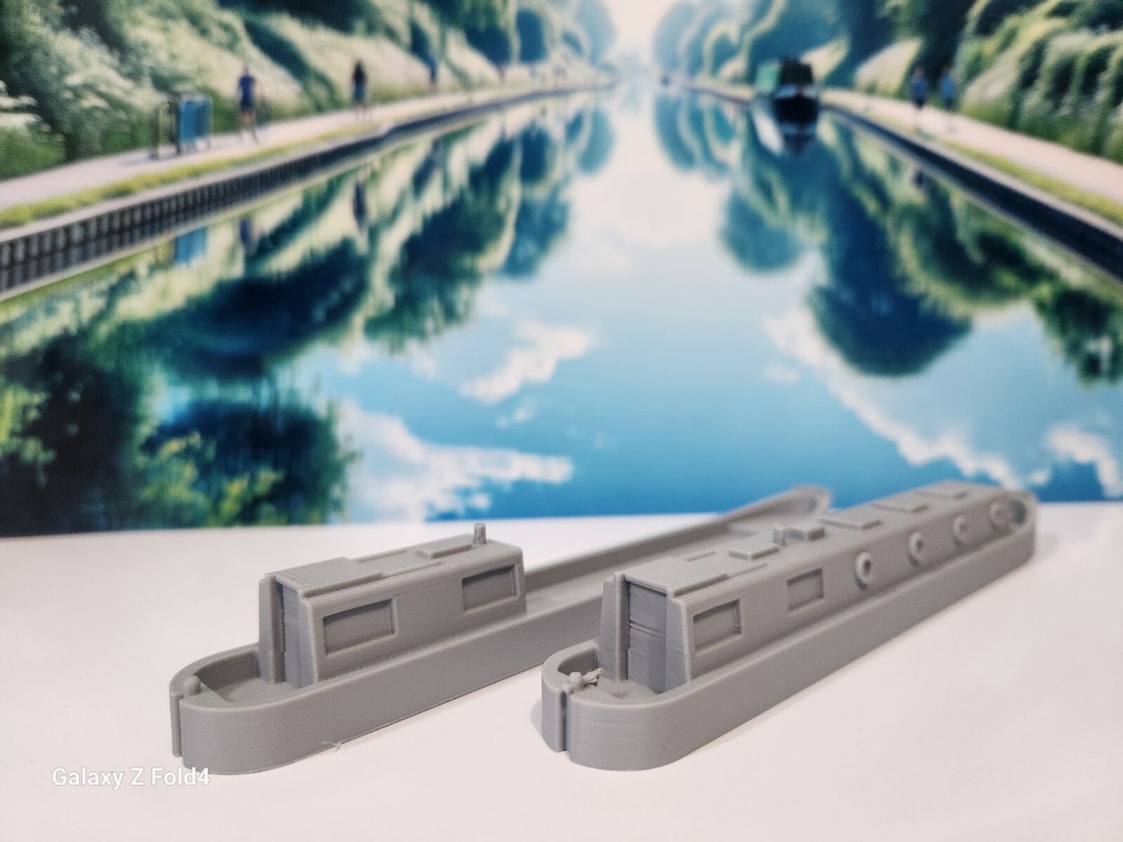 1:87 Scale HO Gauge Model Railway 2 x Canal Boats Waterways Barge Cargo Leisure