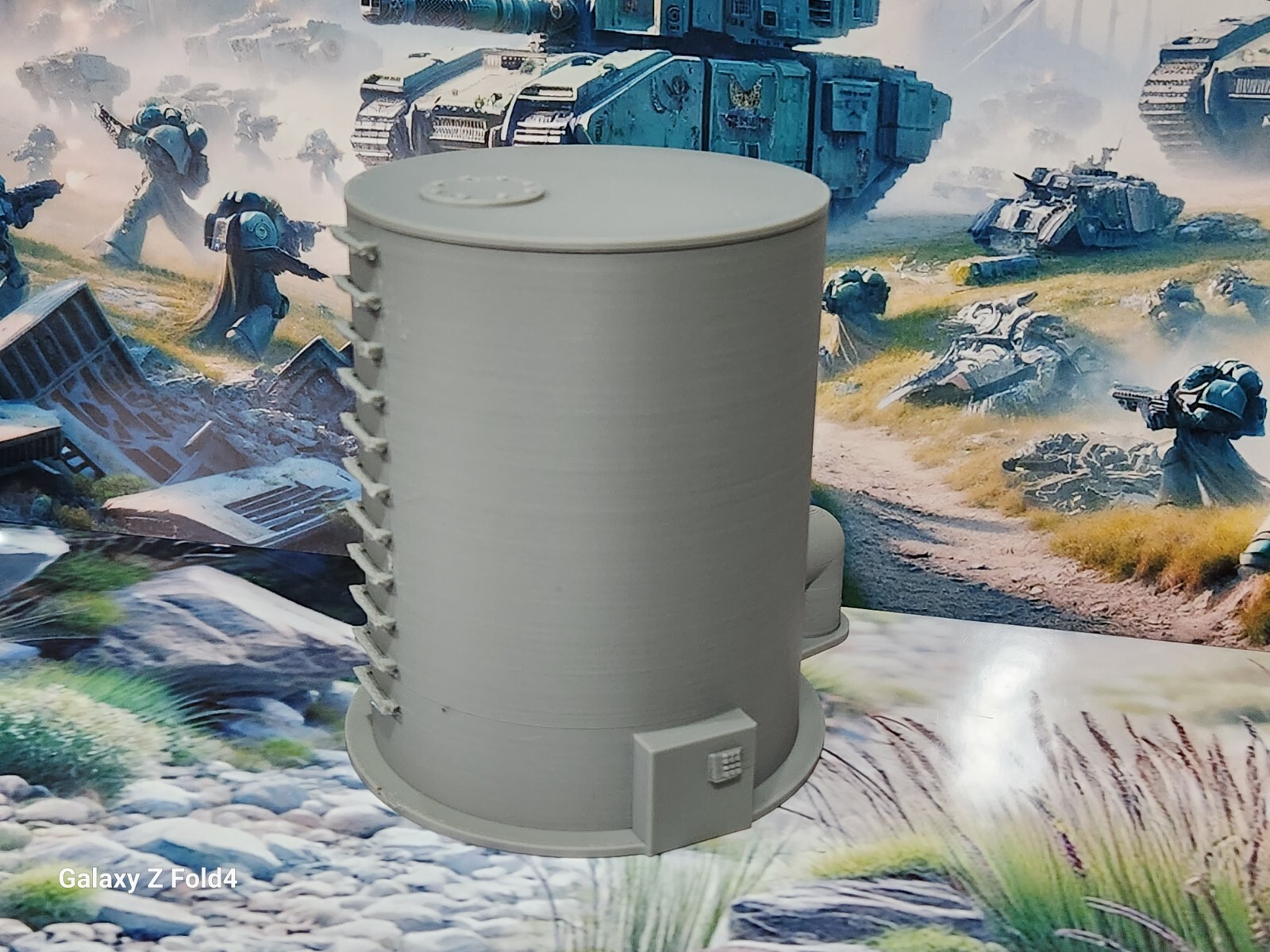 Storage Tank Tower  4" (100mm) - 28mm War Gaming Compatible Scenery