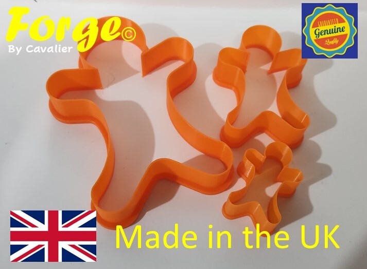 Set of 3 Gingerbread Men Cookie Cutters 40-110mm many colours