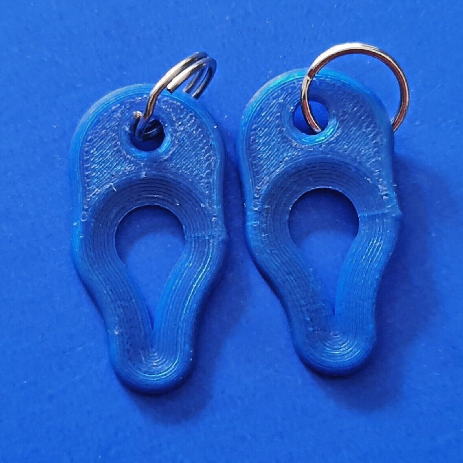 2 x Key Ring Tick Removal Tools DarkBlue PLA Plastic Biodegradable dog cat horse