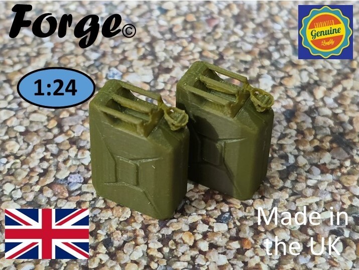 Jerry Can 20L x 2 1:24 Scale G Gauge Model Miniature Diorama Scenery