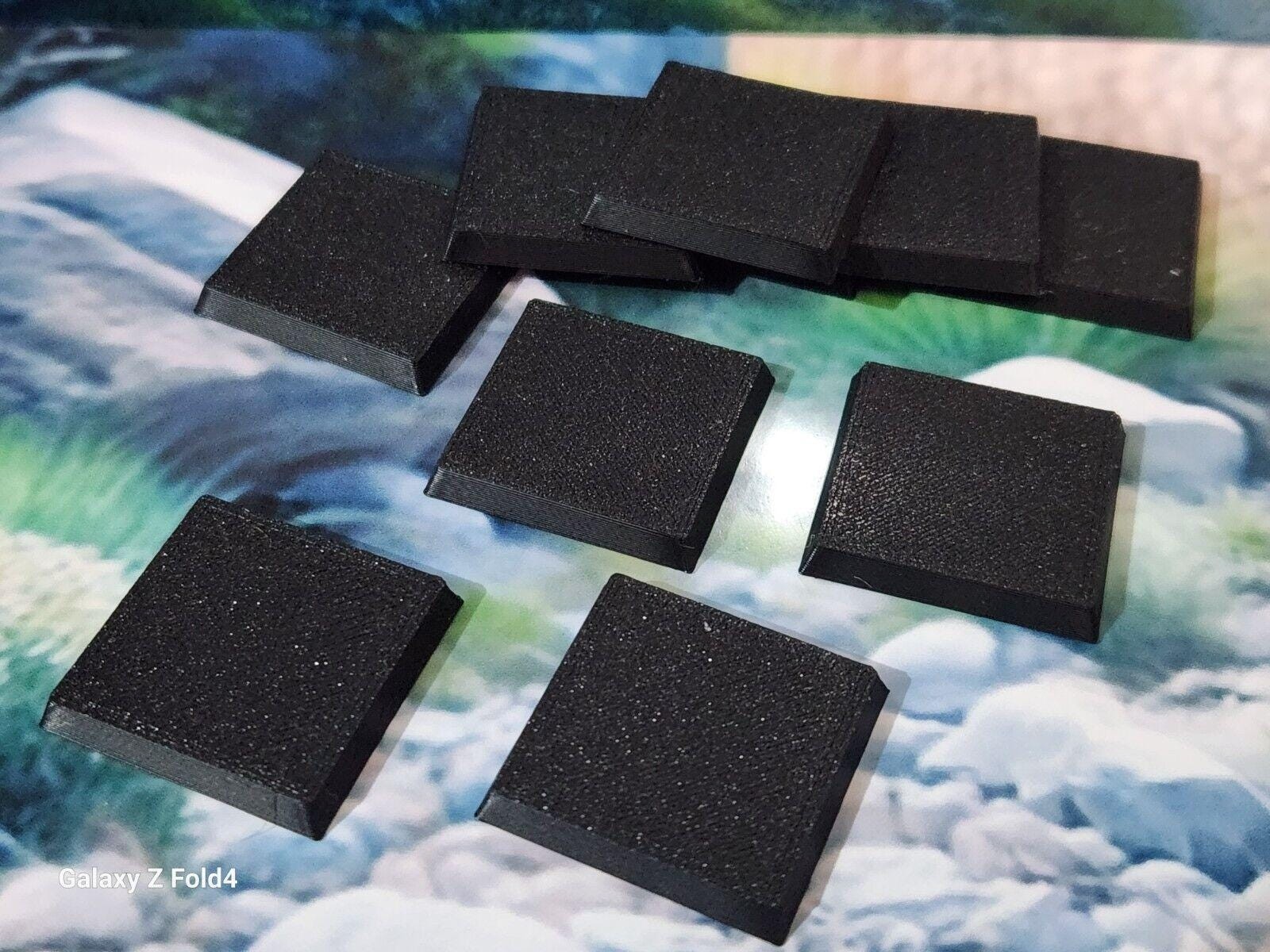 25mm Square Wargaming Bases Black Unslotted Tabletop Miniatures UK Made