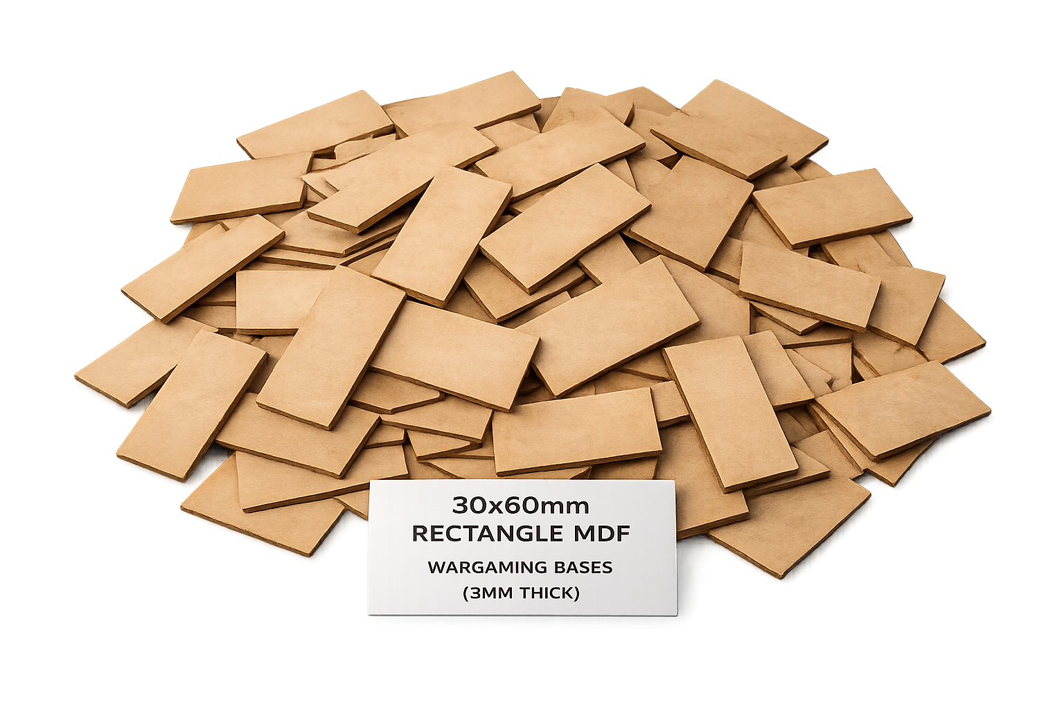 30 x 60mm Rectangle MDF Bases 3mm Thick Wargaming Cavalry Miniatures UK