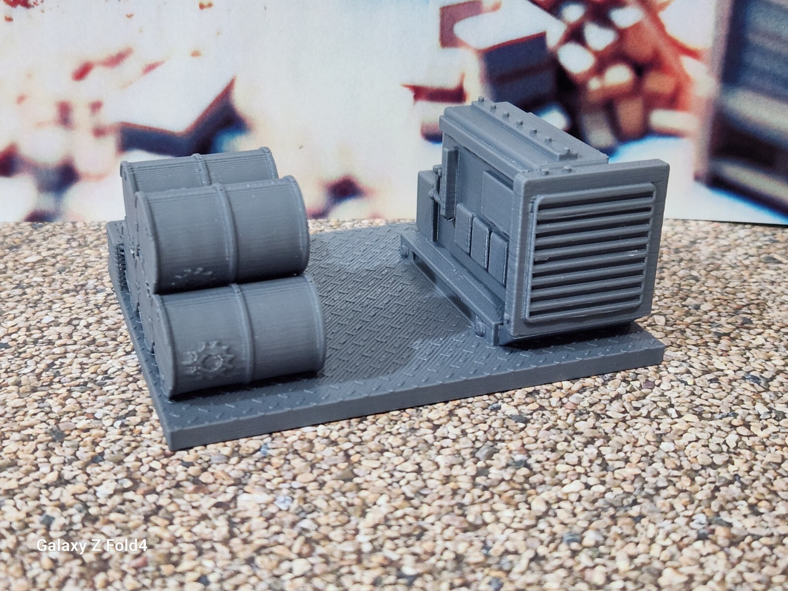 Diesel Generator Fuel Drums Crates O Gauge 1:50 Scale Models Model Train