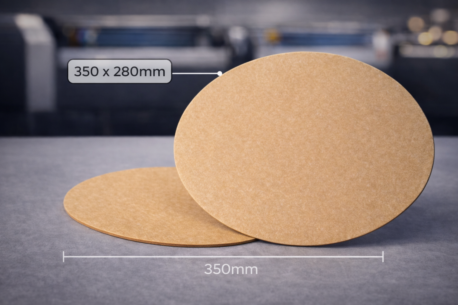 350x280mm Oval MDF Base 3mm Thick Large Display Diorama Titan Wargaming UK