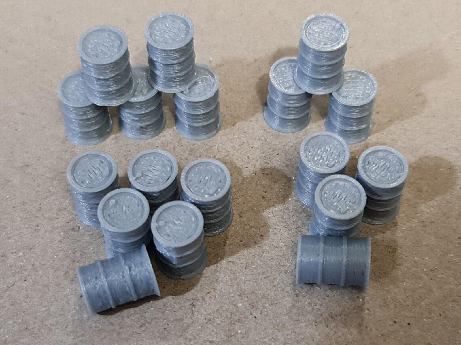 Oil Drum Barrels OO HO Gauge New Silver 1:76 Scale Models Train Railway 18 Pack