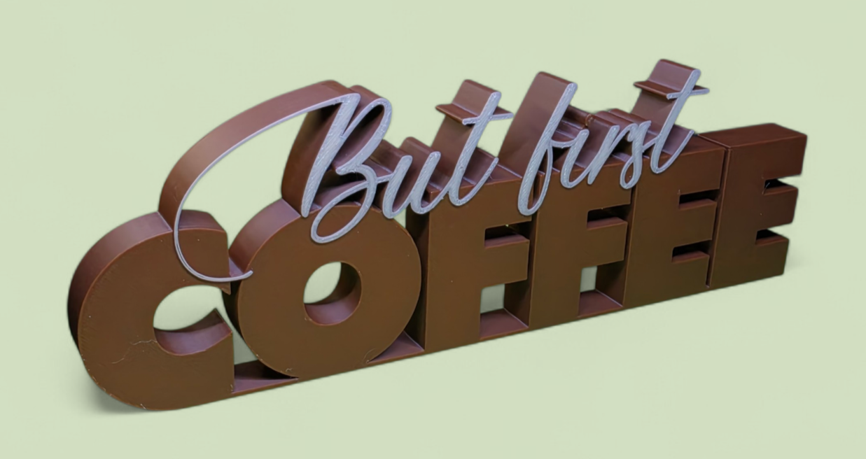 But First Coffee Sign Freestanding Kitchen Decor Coffee Bar Sign Cafe Display