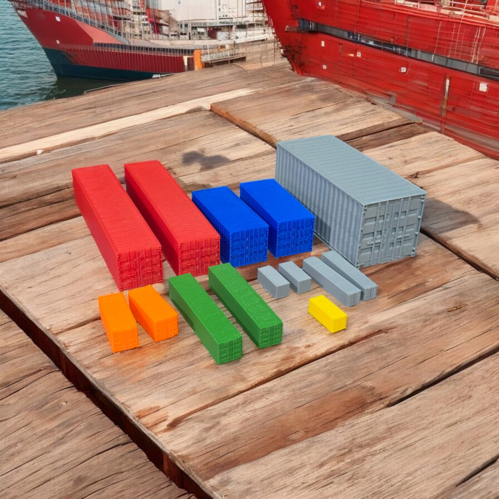 Shipping Containers 20ft 40ft All Scales O OO N Z Gauge Model Railway Diorama