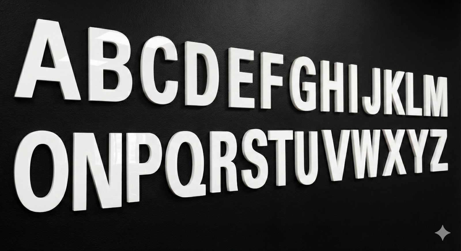 Custom Acrylic Letters 50mm–150mm | House Name Sign Letters | Black White Mirror