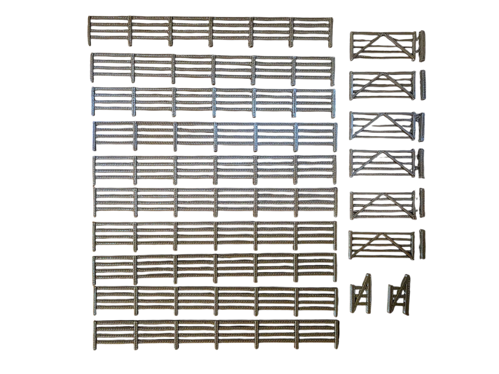 Model Fencing OO HO New 18 Pack Brown Gauge 1:76 Scale Models Train Railway