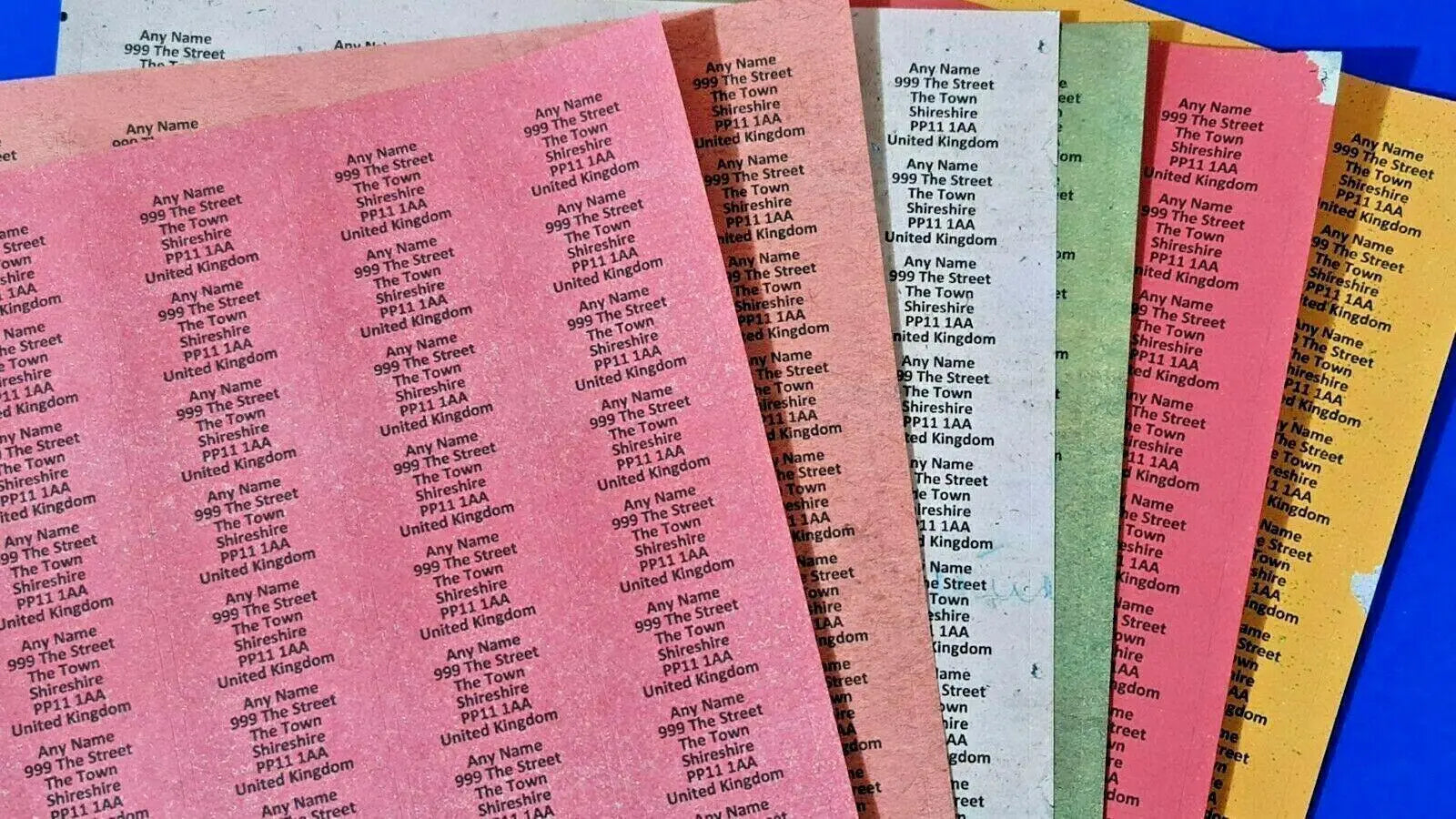 390 x Mini Retro Papers Personalised Name & Address Sticky Labels Stickers