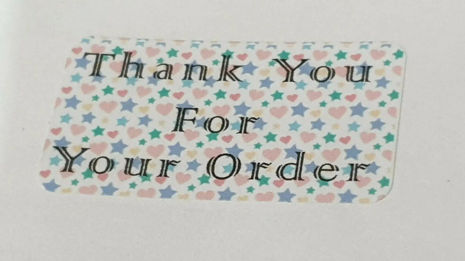 325 x Thank You for Your Order Labels Stars & Love Hearts Matte Labels Stickers
