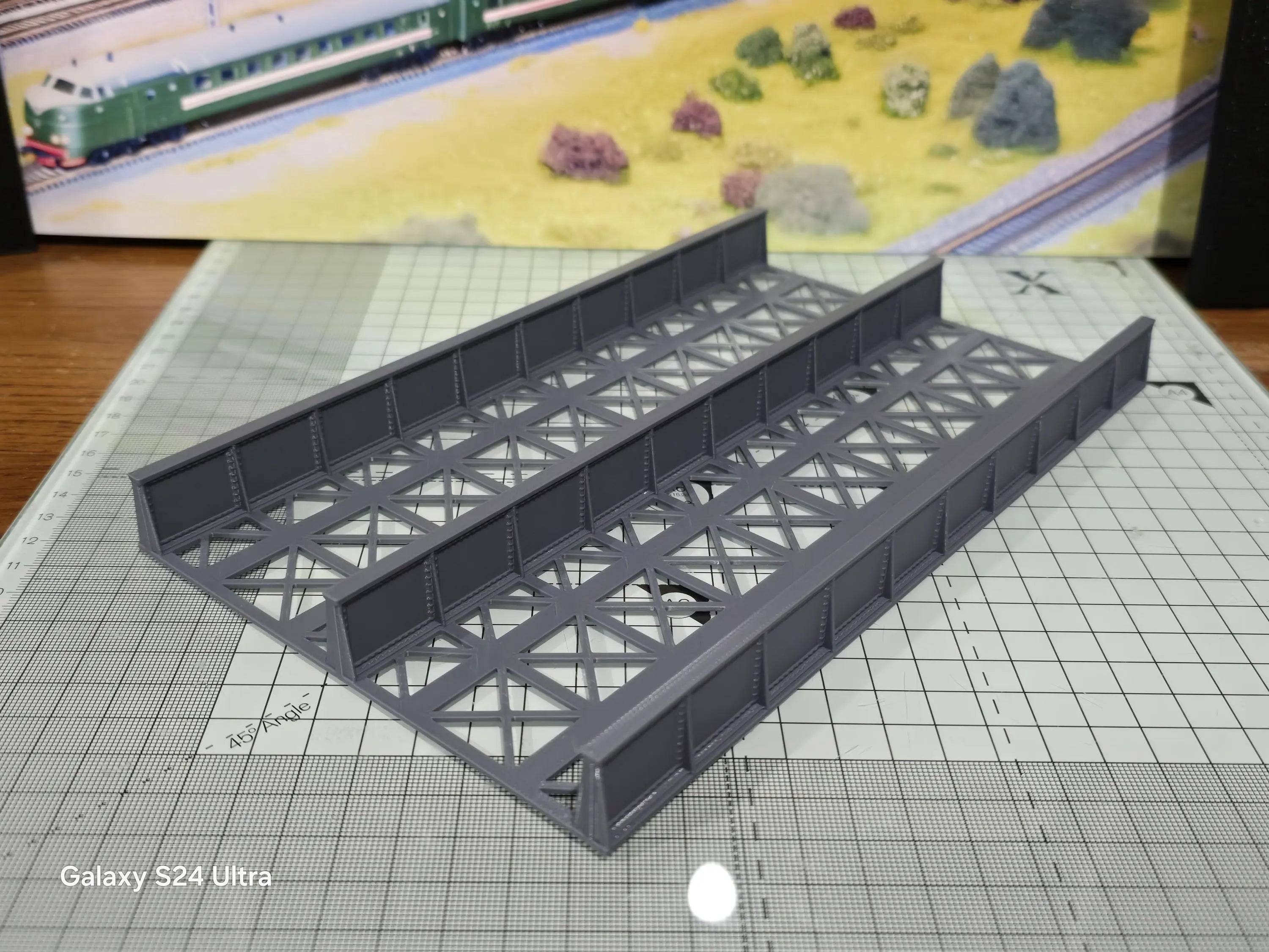 Double Track Girder Bridge 300mm Deck OO Gauge Model Railway Train Layout 1:76 Scale