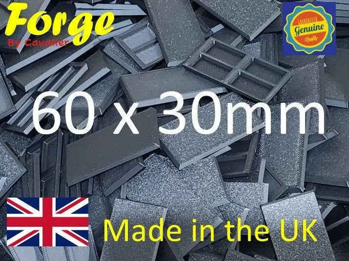 60 x 30mm rectangle wargaming bases pla plastic for war gaming - tabletop games