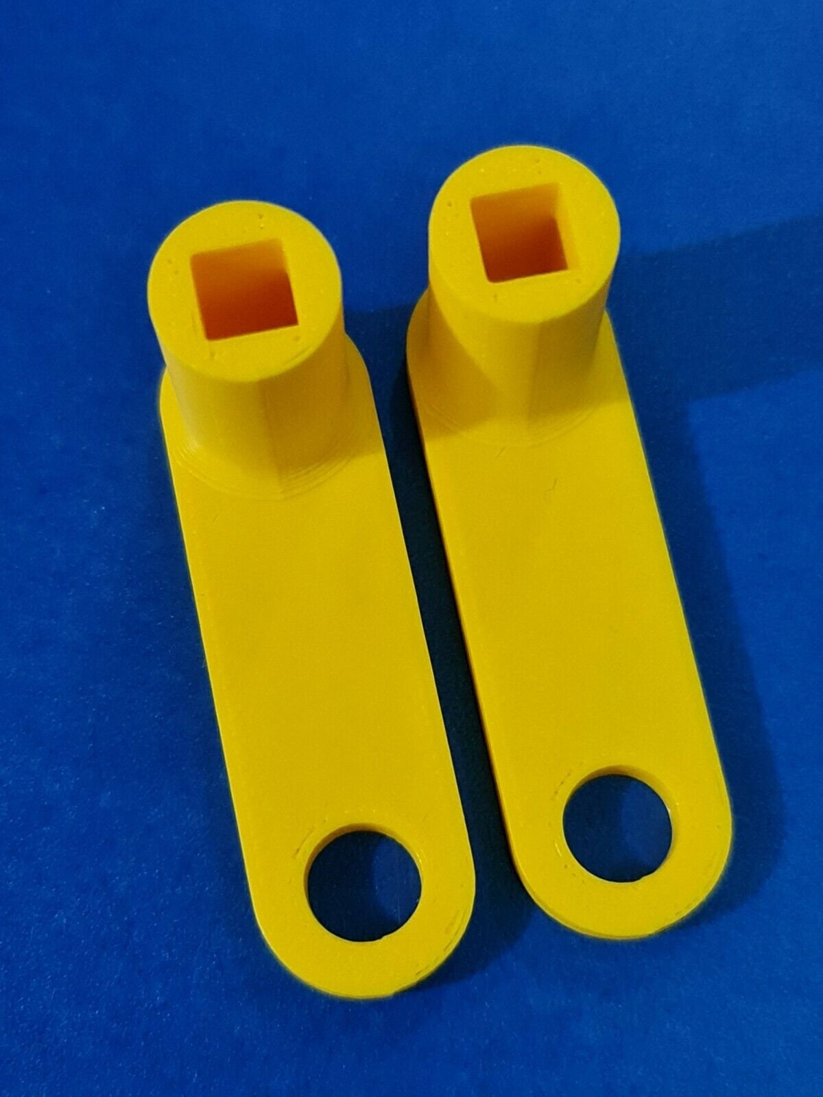 2 x Square 6x6mm Gas Electric Meter Box Utility Key Cupboard Yellow PLA Bio