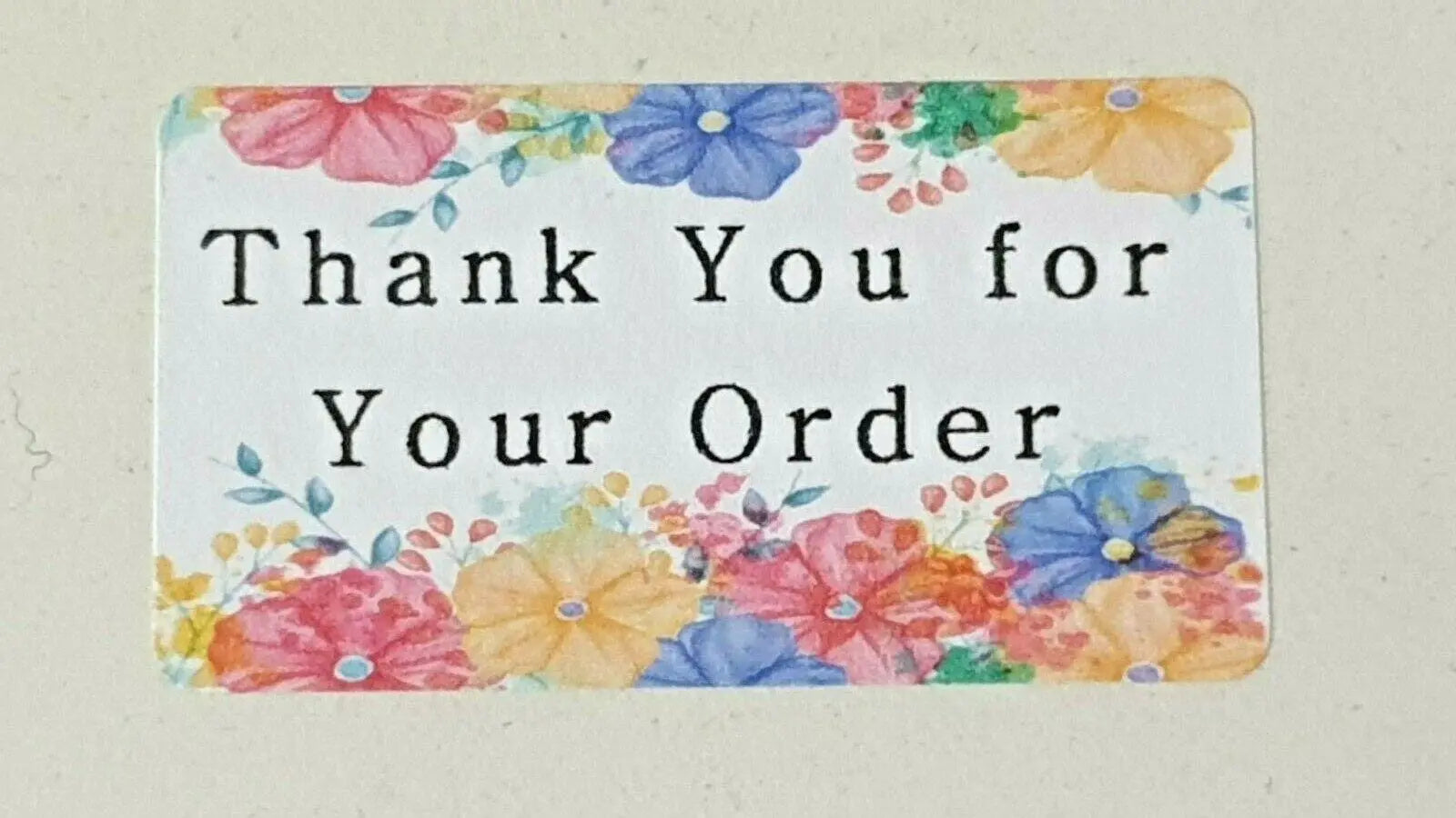 325 x Thank You for Your Order Labels Flowers Floral Matte Labels Stickers