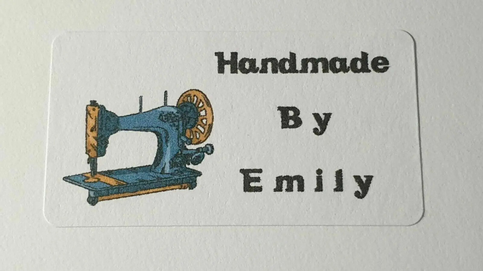 325 x Hand Made Handmade by Labels Vintage Sewing Machine Matte Labels Stickers